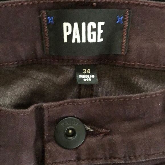 PAIGE Federal Straight Jeans Dark Port Sz 34x31 - Picture 11 of 13